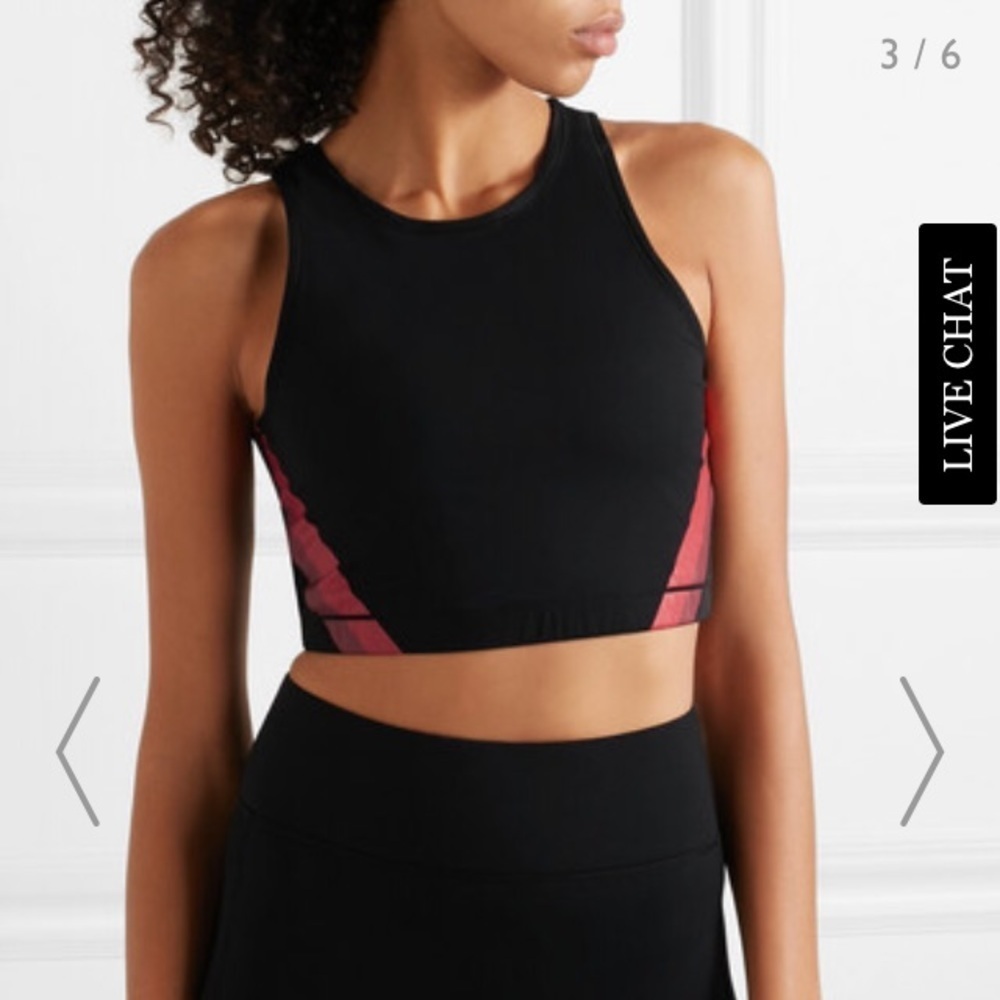 ALL ACCESS Stevie cutout striped sports Bra Top Small